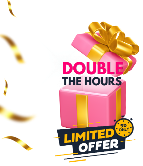 ody’s Birthday Special: Purchase any of our hour bundles and we'll Double Your Hours! Offer ends July 30th at 11:59 p.m. Grab Your Bonus Hours Now!
